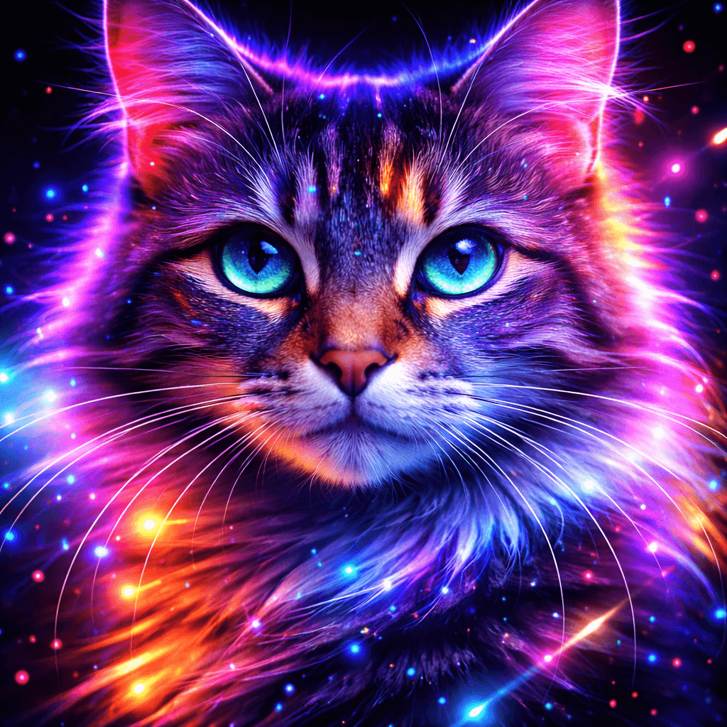 Neon macska generált demó